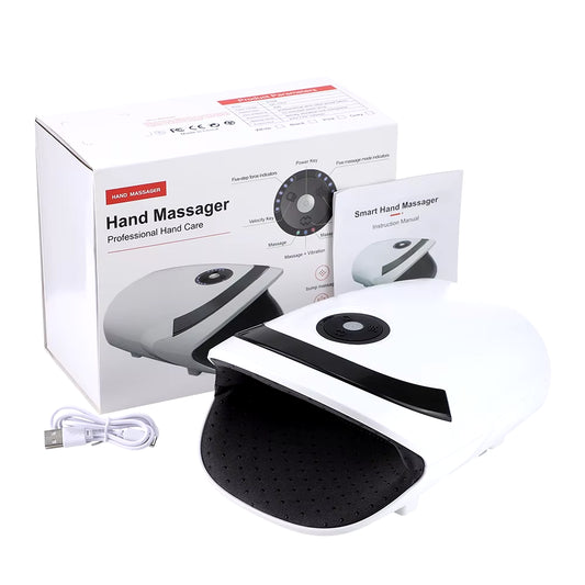 Wireless Electric Hand Massager Air Compression 3 Level Hot Compress Palm Acupoint Massager Help Finger Numbness Hand Massage