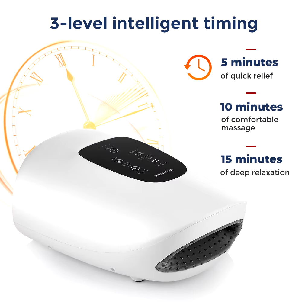 Wireless Electric Hand Massager Air Compression 3 Level Hot Compress Palm Acupoint Massager Help Finger Numbness Hand Massage
