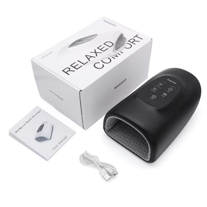 Wireless Electric Hand Massager Air Compression 3 Level Hot Compress Palm Acupoint Massager Help Finger Numbness Hand Massage